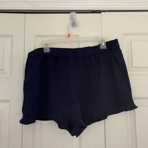 blue chiffon shorts